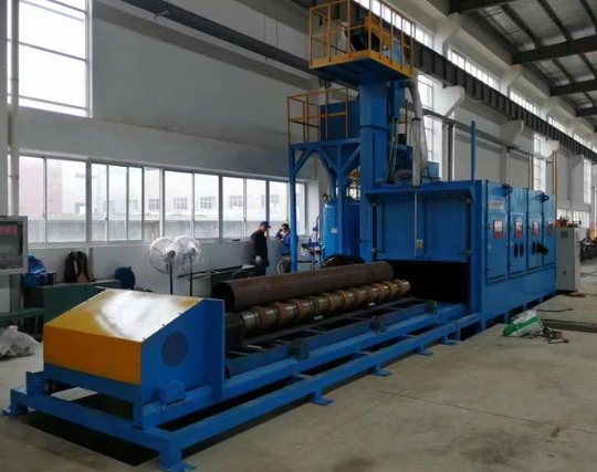河东喷砂机在管道除锈中的现场施工应用